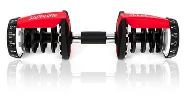 Регульовані гумовані гантелі Sapphire, 1 x 24 кг
