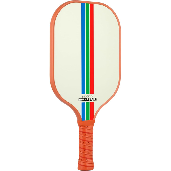 Паддл для піклболу Brooklyn Pickleball Co. | Вуглецеве волокно | Стільникова структура | Нековзний руків'я | Одиночний | Білий (Крем)