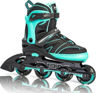 Ролики для дітей 2PM SPORTS, ролики для дівчаток та хлопчиків, середнього розміру (EU 34-37), зелені