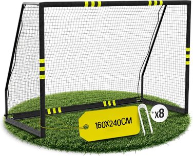 Ворота для футболу Friedo для дітей, 160x240 см, CE-сертифіковані, нержавіючі, стійкі до погодних умов, з міцною сіткою, для гри на вулиці