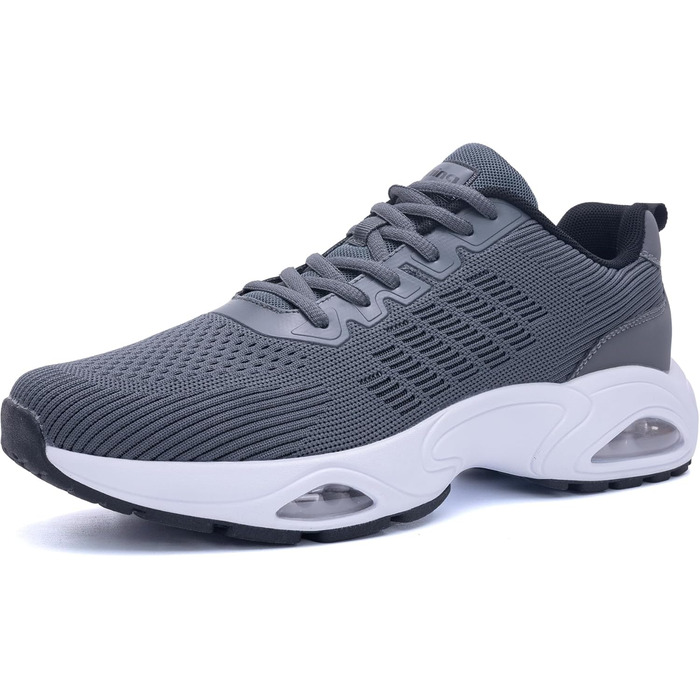 Кросівки для бігу чоловічі GANNOU - спортивні, легкі, дихаючі, з амортизацією, розмір 40-47, сірий колір