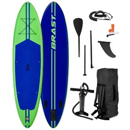 SUP дошка BRAST Primo надувна з веслом та аксесуарами 320x81x15 см (Зелена)