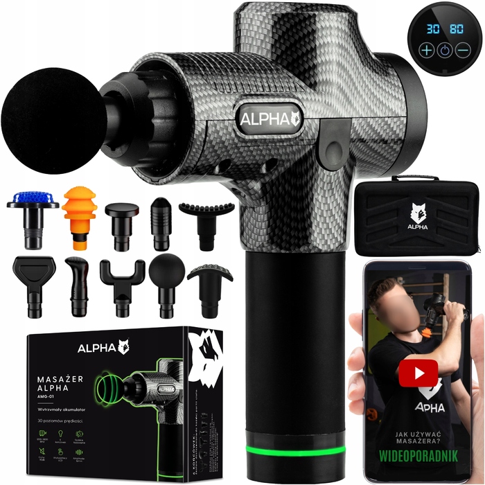 Набір для масажу тіла Alpha AMG-01, чорний