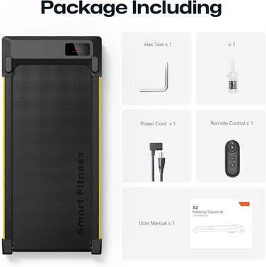 UREVO Smart Walking Pad - компактний тихий біговий столик з амортизацією, додаток для фітнесу, до 136 кг, для дому/офісу, чорний