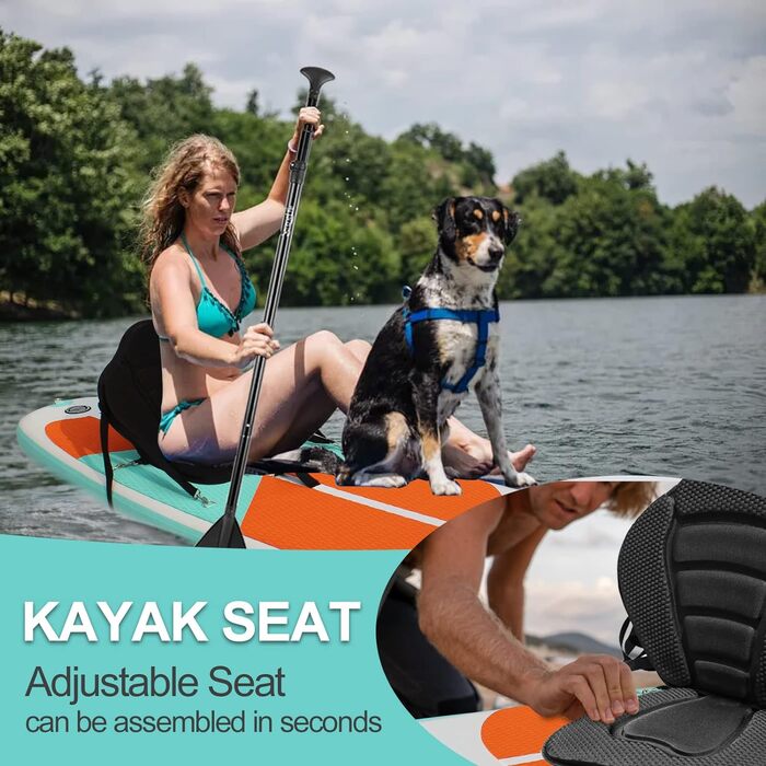 Надувний SUP Board для дітей та дорослих (320/335x84x15 см) з аксесуарами, до 200 кг, м'ятний колір