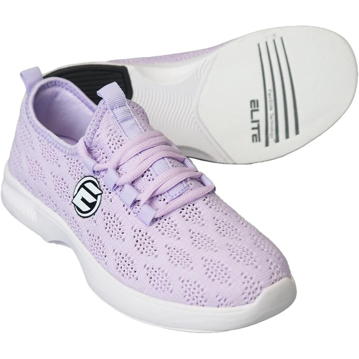 Жіночі боулінг-шоу ELITE Kona: легкі, атлетичні, дихаючі, в'язані, універсальні підошви, 38.5 EU, фіолетовий