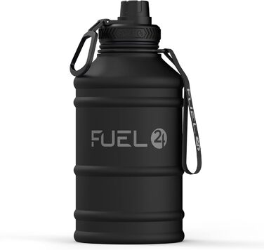 Металева пляшка для води Extra Stark 1.3L та 2.2L (2200 мл) - Без витоку, BPA-Free, для спорту та фітнесу, чорна