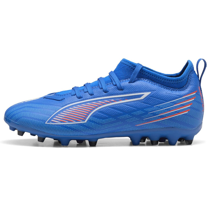 Дитячі футбольні бутси Puma Ultra 6 Match Mg Jr - блакитно-біло-червоні, 35 EU