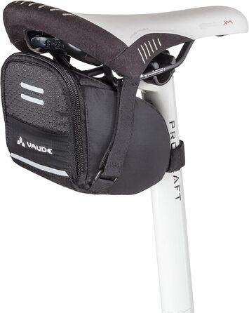 Сумка під сідло для велосипеда VAUDE Race Light XL, чорна, кріплення на липучці, універсальний розмір