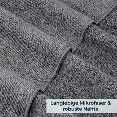 Рушник для фітнесу PEAQUE з кишенею на блискавці | Мікрофібра з фротте-структурою | Спортивний рушник для тренажерного залу | М'який, швидковисихаючий (Сірий, 120 x 50 см)