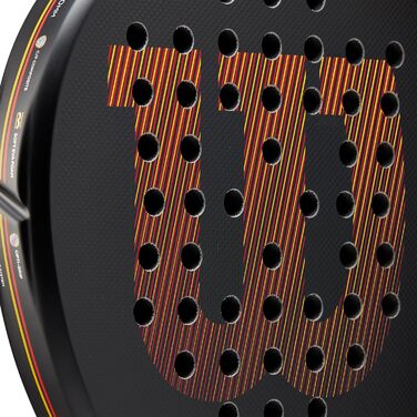 Падельна ракетка Wilson Pro Staff Elite v2, карбон-скловолокно, EVA, 365 г, 484 см², чорна/червона/жовта