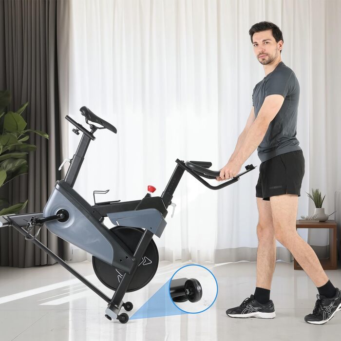 Велотренажер ISE з регульованим опором 26 кг, тихий hometrainer з LCD-дисплеєм, підставка для планшету, велотренажер для кардіотренувань вдома, до 120 кг