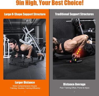 Паралелетки для віджимань та висіння, фітнес обладнання для дому та вулиці, Heavy Duty, протиковзаюча поверхня