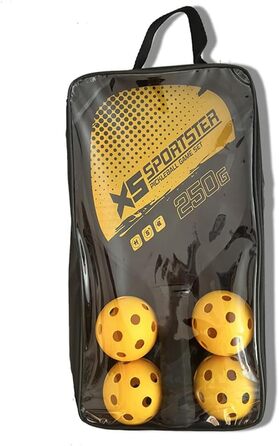 Набір для піклболу Lixada: 2 ракетки, 4 м'ячі, для гри в приміщенні та на вулиці