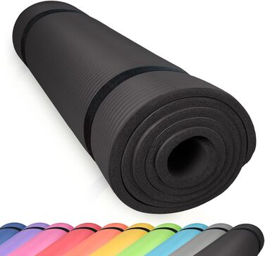 Гімнастичний килимок Komfort для йоги, 185x60x1 см, 185x60x1.5 см, 185x90x1.5 см, 200x100x2 см, з ременем для перенесення, без фталатів, SGS сертифікат