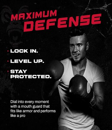 Захист для зубів Beast Gear - для боксу, ММА, регбі, кікбоксингу, дзюдо, карате, хокею та бойових мистецтв. Зручна коробка для зберігання. Захищає зуби, ясна та щелепу.