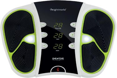 EMS та TENS масажер для ніг WeightWorld, 99 рівнів, електроди, з дистанційним керуванням, зарядка USB