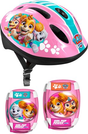 Дитячий захисний комплект Paw Patrol: рожевий шолом, наколінники й налокітники для дівчаток