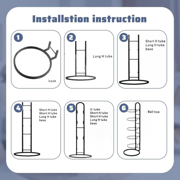 Стійка для зберігання м'ячів для футболу (5 шт.) - білий колір, багатоярусна, для демонстрації
