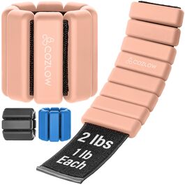 Гантелі для зап'ястя та кистей Cozlow, персикового кольору (набір 2 шт, по 0.45 кг кожна)