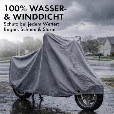 Водонепроникний чохол для мотоцикла та скутера Vespa All Weather, всесезонний захисний тент для зовнішнього зберігання, сріблястий, 250x100x130 см