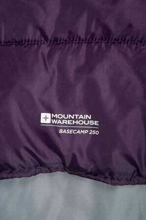Спальний мішок Mountain Warehouse Basecamp 250 - для дорослих та дітей, блакитно-зелений (темно-фіолетовий)