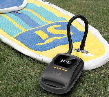 Технакс SUP-насос акумуляторний з Powerbank TX-266 7500 mAh, автоматичний вимкнення, 2 LED, USB-C, 12V, для надувних водних видів спорту