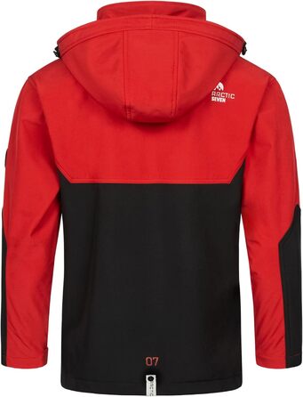 Чоловіча куртка Softshell Outdoor водовідливна функціональна вітрівка AS303, XL, червоно-чорна
