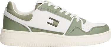 Чоловічі кросівки Tommy Jeans Retro Basket Low Top Cupsole — Білі/Екру/Зелені (розмір 44 EU)