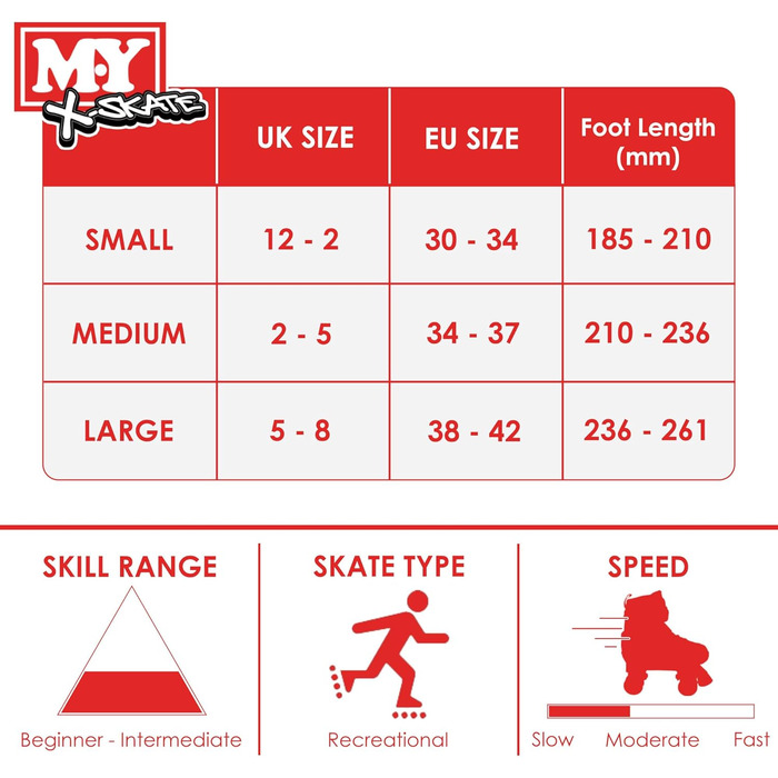 Роликові ковзани M.Y X-Skate регульовані, чорно-сині, EU 35-38 / UK 2.5-5