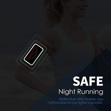 Спортивний браслет для бігу з відділенням для телефону та ключей (сумісний з iPhone 17/16/15/14/13/12/11 Pro Max/Plus), м'ятно-зелений