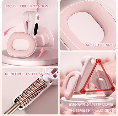 Тренер для впрас для тазового дна для жінок, обладнання для тренування тазового дна, тренажер для тазового дна, безпечне обертання на 360°, плавне регулювання ваги 7-16 кг, обладнання для фітнесу вдома, зелений без лічильника (рожевий без лічильника)