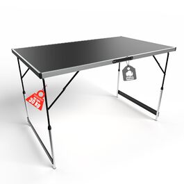 Складаний кемпінговий стіл BigDean 100x60 см з регульованою висотою та стійкою перекладиною - до 30 кг