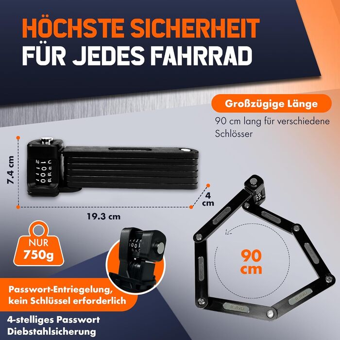 Складане велозамк з кодовим замком - надійний захист вашого велосипеда. Міцний замок з вуглецевої сталі, висока безпека та зручна підставка. Оригінальна модель.
