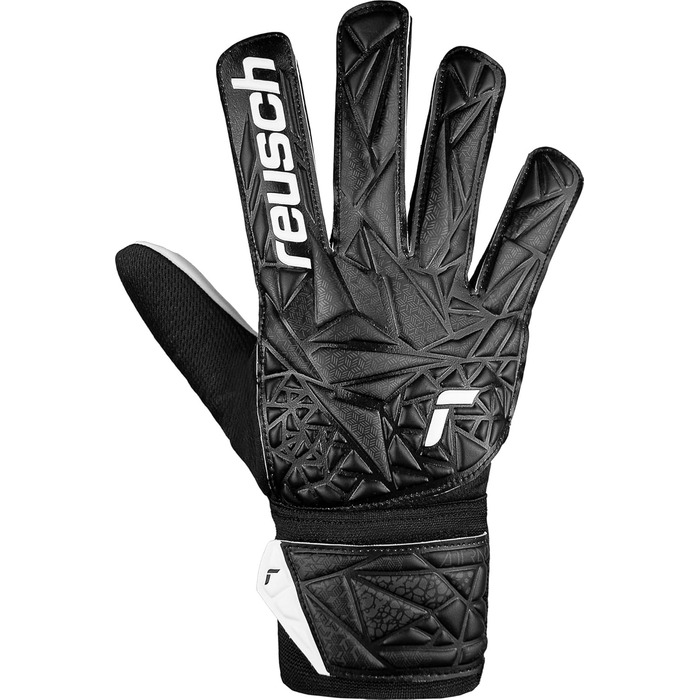 Воротарські рукавички Reusch Attrakt Starter Solid Junior (Чорні, Розмір 5) для дітей та підлітків | Зчеплення, стабільність, тренування, Kunstrasen/Naturrasen/Hartplatz