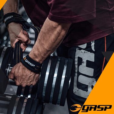 Підтримка для зап'ястя GASP Power - ремінці для підняття важкої атлетики, шкіряні, чорні, 115 см (23 дюйми)