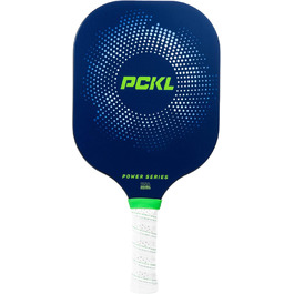 Професійна ракетка для піклболу PCKL Pro/Power Series, графіт-карбон, без бортиків, синя або біла, сертифікована USA Pickleball