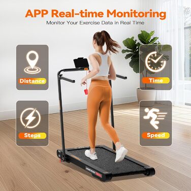 Sperax Килимок для ходьби з вібрацією 3-в-1 для бігового тренажера, з пультом дистанційного керування, 0.3-6 км/год, для дому та офісу (Сірий)