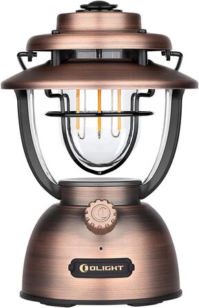 Ліхтар кемпінговий Olight Olantern Classic 2 Pro: 300 LM, USB, регулювання яскравості, Power Bank, для кемпінгу, саду, відпочинку, вінтажний дизайн, мідний колір