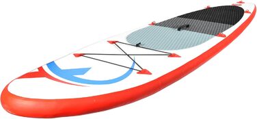 Надувна SUP-дошка Nemaxx 305x76x10 см, червоно-синя, для веслування стоячи