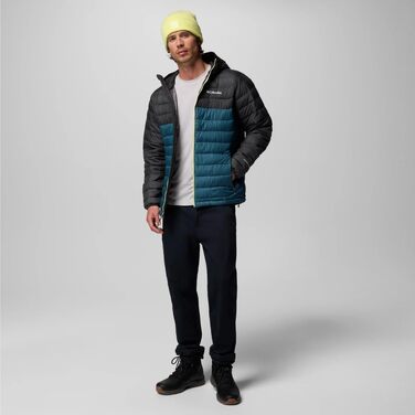 Чоловіча утеплена куртка з капюшоном Columbia Powder Lite (Everblue, Hai, XXL)