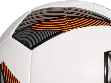 Футбольний м'яч Adidas Tiro LGE Junior 350, розмір 4, білий/чорний/сріблястий/помаранчевий, тренувальний, унісекс