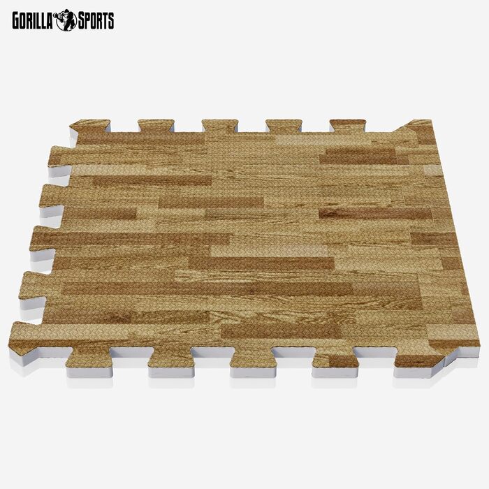 GORILLA SPORTS® Захисний килимок EVA для підлоги, 18 шт, 30x30 см, антиковзкий, вибір кольору – пазл-килимок для фітнесу, спорту, тренажерів
