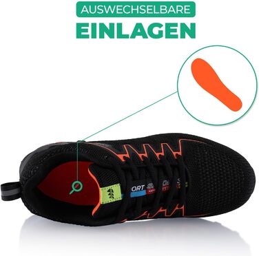 Черевики для трекінгу та трейлраннінгу для жінок та чоловіків, чорно-помаранчеві, 46 EU