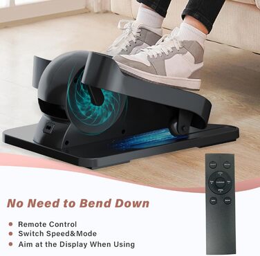 Електричний крострейнер для дому: міні-еліптичний тренажер з пультом, дисплеєм, 12 швидкостей. Підходить для людей похилого віку та дорослих