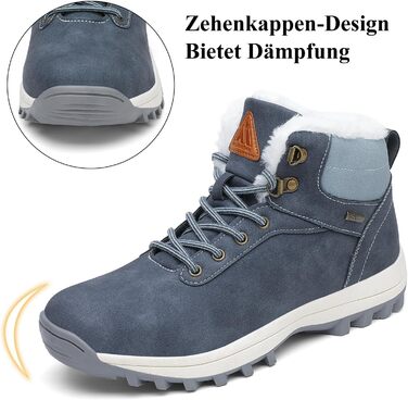 Зимові чоботи для чоловіків та жінок. Теплі зимові чоботи Outdoor, снігоступи, утеплені (44 EU, Синій)