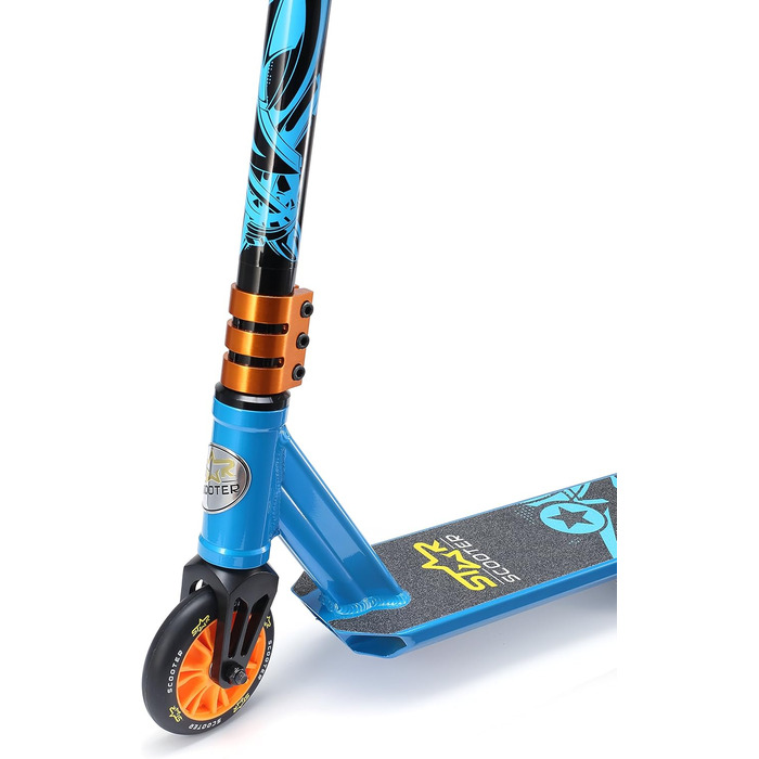 Трюковий самокат STAR SCOOTER Pro Sport 110 мм, алюмінієвий, для дітей від 5 років, зелений, HIC-компресія, для початківців і досвідчених