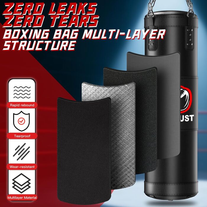Боксерський мішок Prorobust 120 см з рукавичками 12oz, 5 м мотузки для MMA, карате, кікбоксингу, боксу, домашніх тренувань