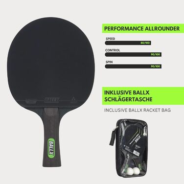 Набір для настільного тенісу BallX: ракетки, м'ячі, чохол | Пінг-понг комплект для двох | Тенісні ракетки та аксесуари