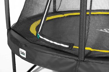 Salta Comfort Edition – круглий надувний батут для саду, ⌀396 см – комплект з захисним покриттям, сіткою та пружинами – чорний, зелений, рожевий – TÜV сертифікований